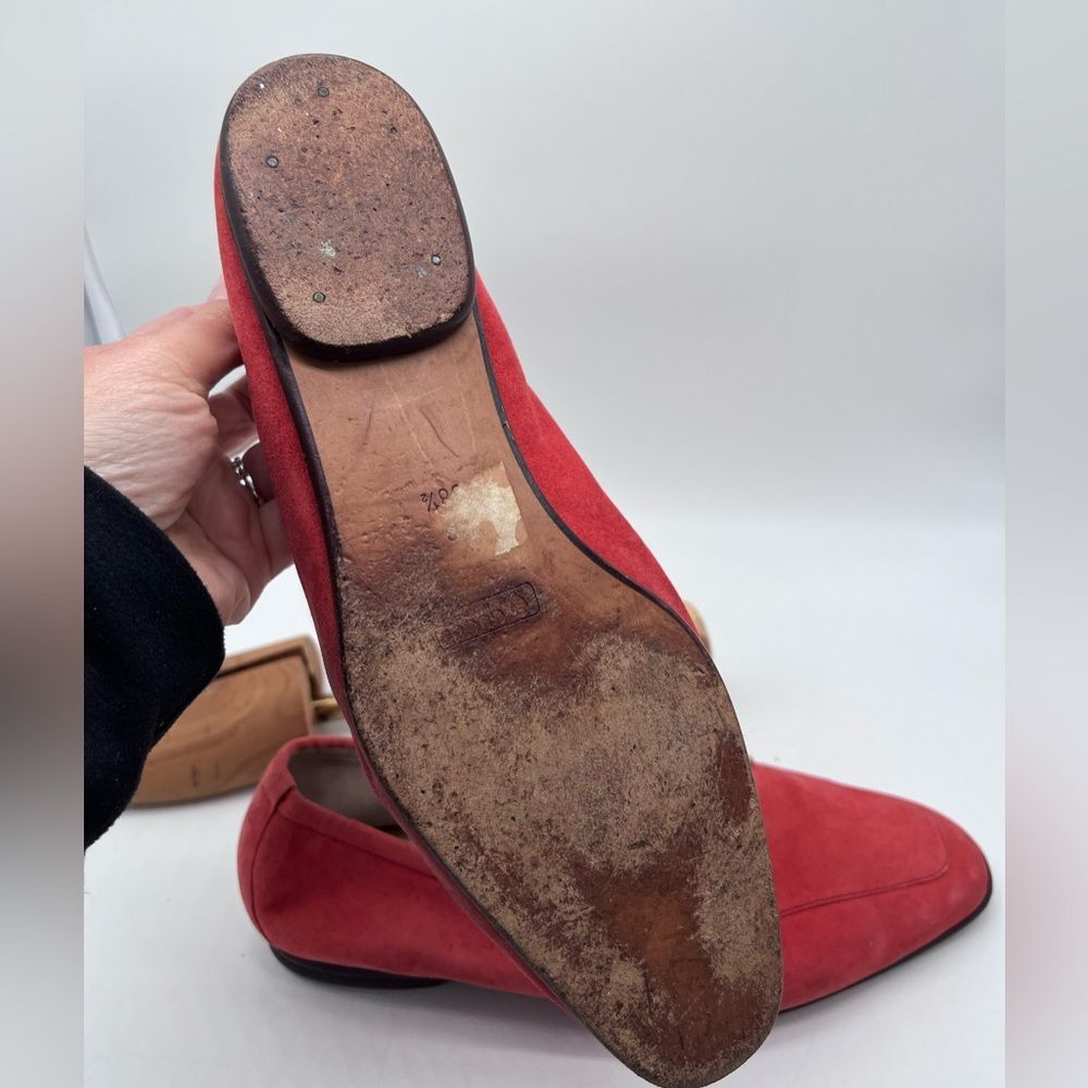 Gucci Women’s Jordaan Suede Accent Loafers 38.5 - Picture 9 of 15